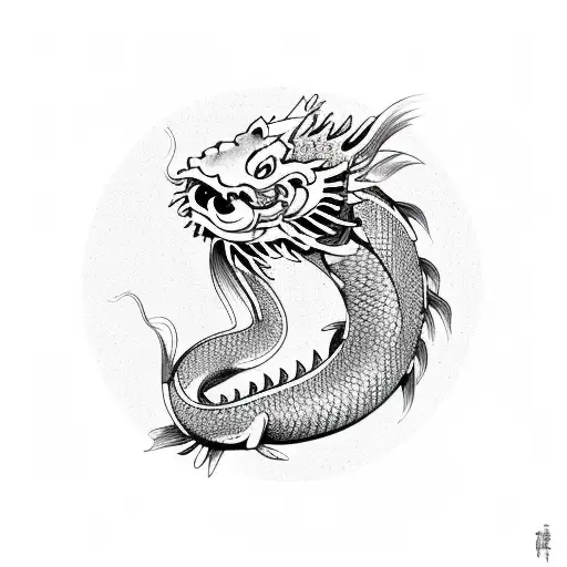 Koi Fish Chinese Dragon