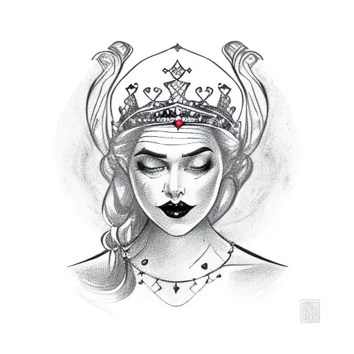 Queen Of Hearts With Crown