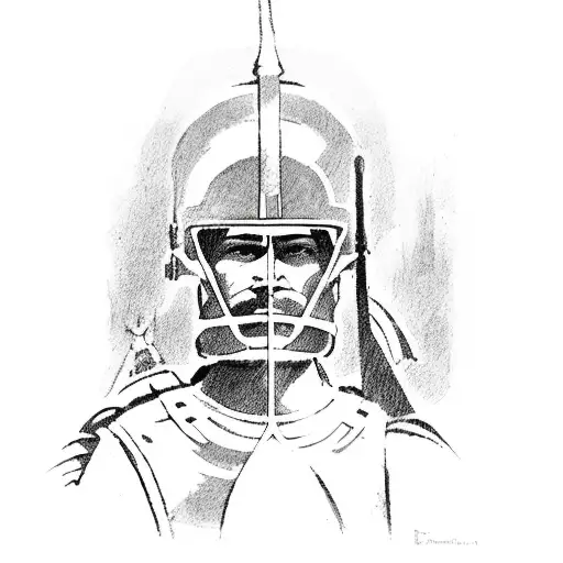 Spartan Army Marching In Formation