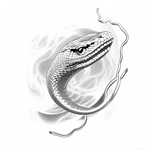 Snake With Crackling Lightning