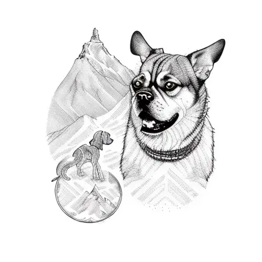 Sleeve With Dog And Icelandic Text