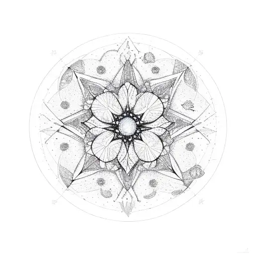 Virgo Constellation With Flowers