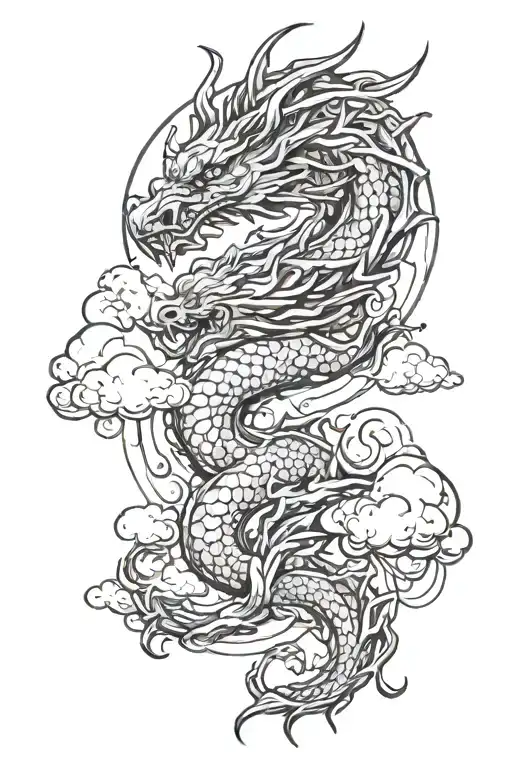 Dragon And Clouds