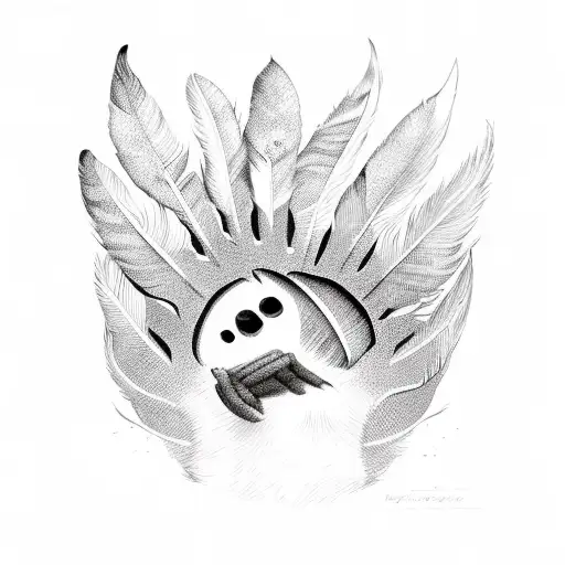 Cat Paw And Duck Feathers