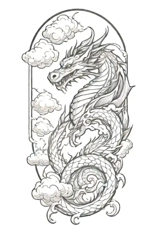 Dragon In Clouds
