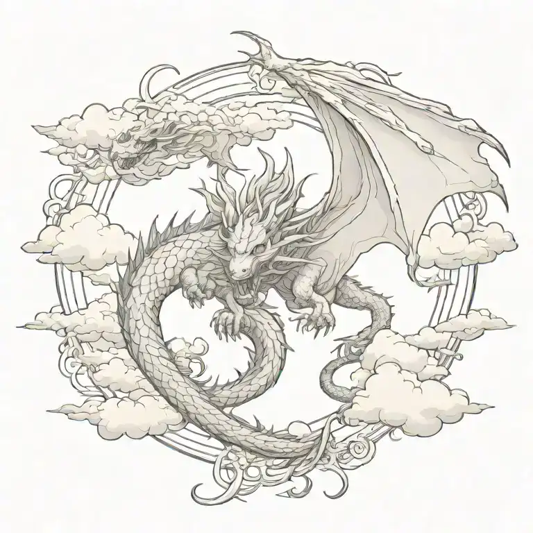 Dragon In Clouds