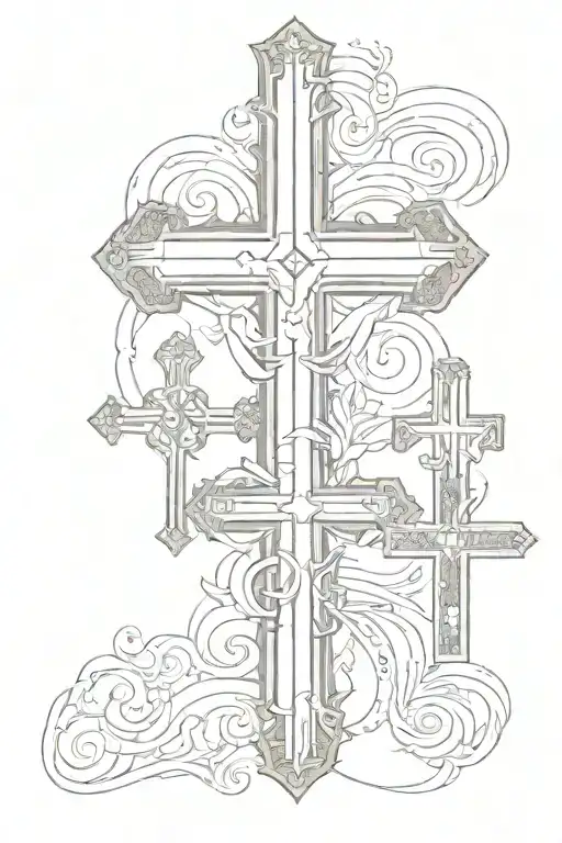 3 Crosses With Bible Verse