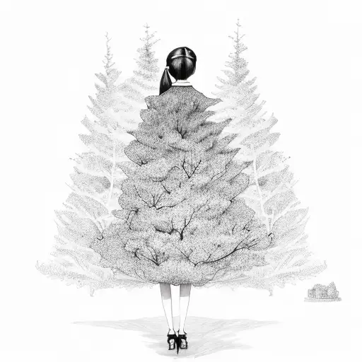 Cute Girl Under The Tree