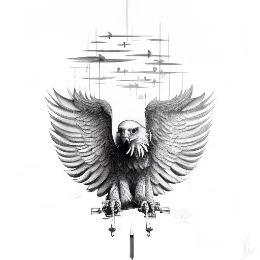 Wild Eagle With Wings