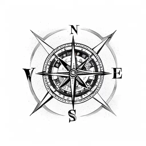 Pirate Compass With A Kraken