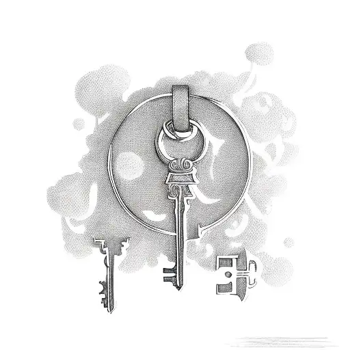 A Delicate Key With The Word 'Mom' As The Handle