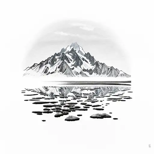 A Breathtaking View Of New Zealand's Iconic Mount Cook Reflected In A Crystal-clear Lake