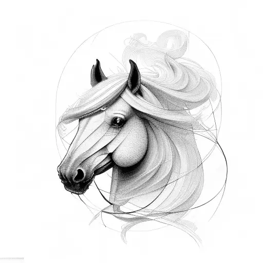 A Horse Composed Of Equations And Mathematical Formulas