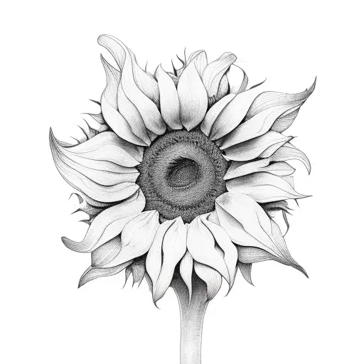 Half Sunflower And Half Morning Glory