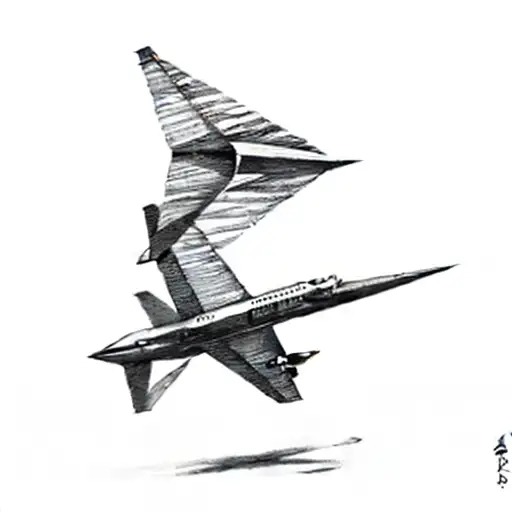 A Plane And A Paper Airplane