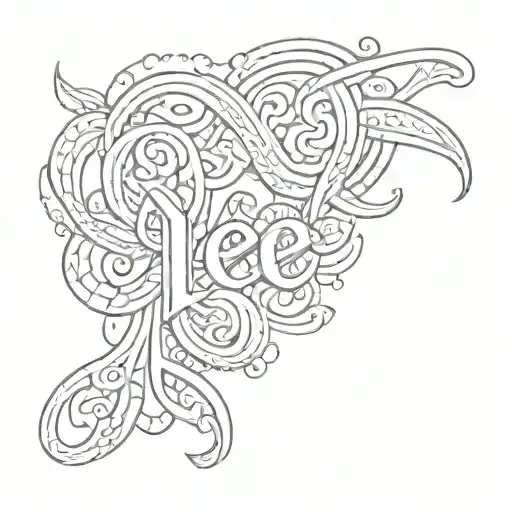 The Word 'Lee' Written Underneath An Image Of A Small Knot