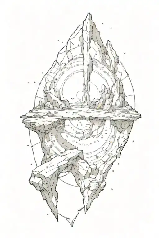 Cave Etching Of Space Themed