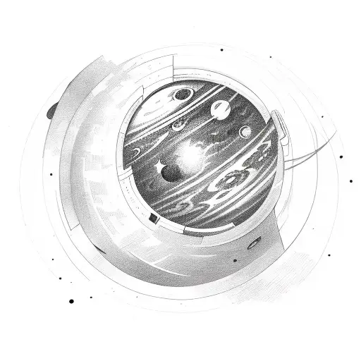 Vintage Space Planet Woman