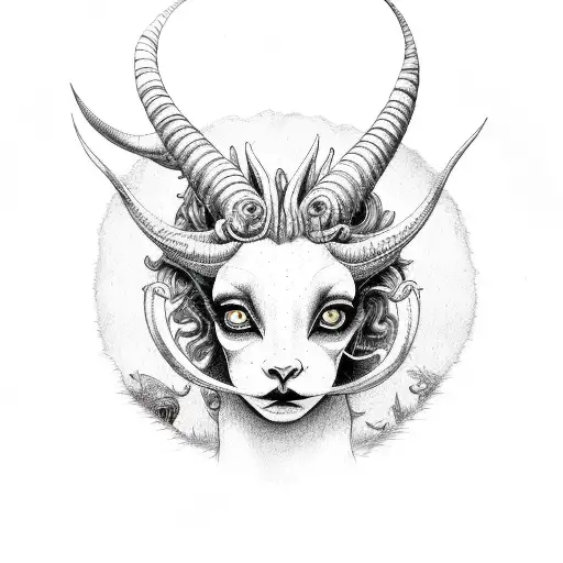 Tim Burton Capricorn Ram Mermaid