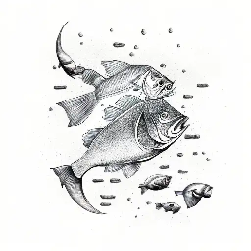 Fishing Boat And Fish Scale Pattern