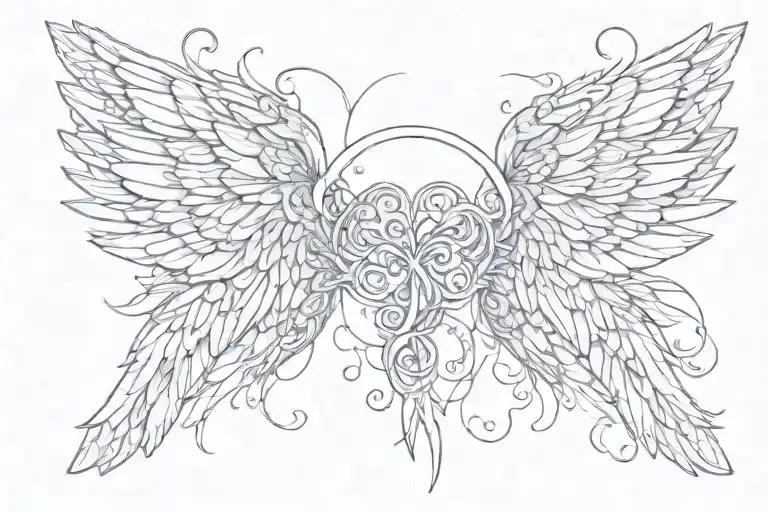 Eating Disorder Symbol With Angel Wings Made