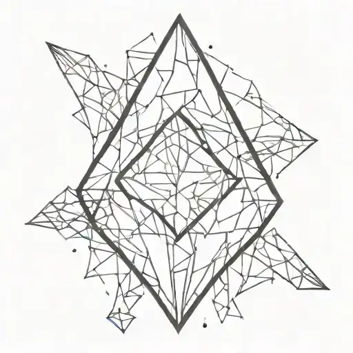 Broken Diamond Shaped Line