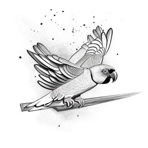 Conure Bird Flying Away