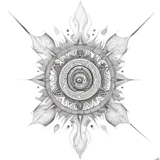 A Spiritual Symbol Incorporated Into A Hippie-inspired Design