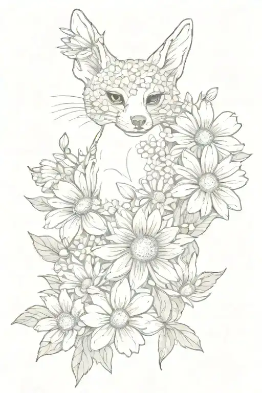 Animal And Daisies