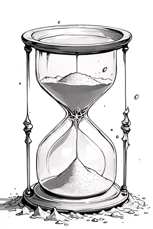 A Hourglass But The Bottom Broke And Sand Spilled Out