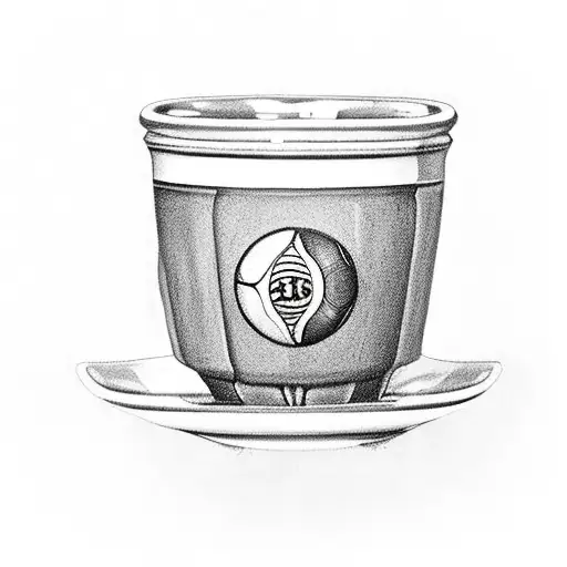 Espresso Cup With Italian Football Ball