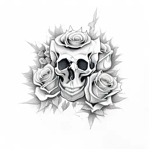 Skull And Roses