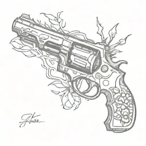 Gun Wrapped In Thorns