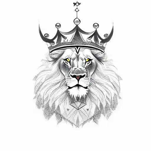 Lion With A Crown With Letters