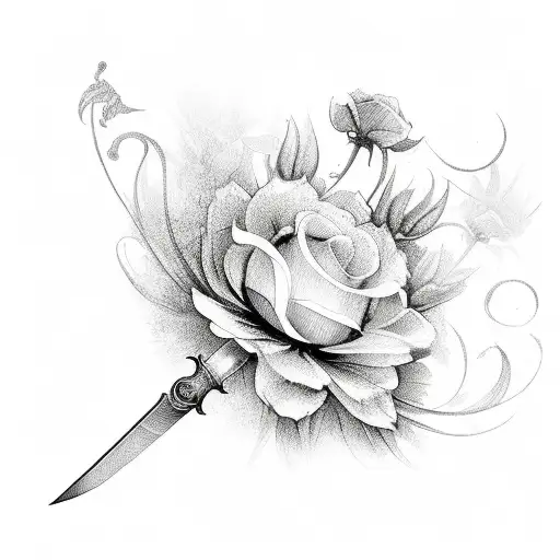 Sword With Flowers