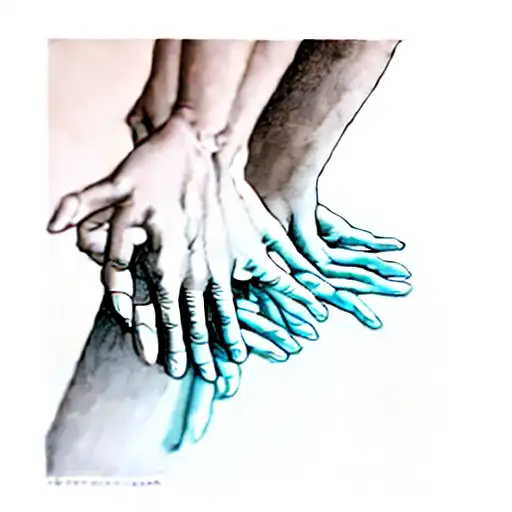 A Group Of Hands