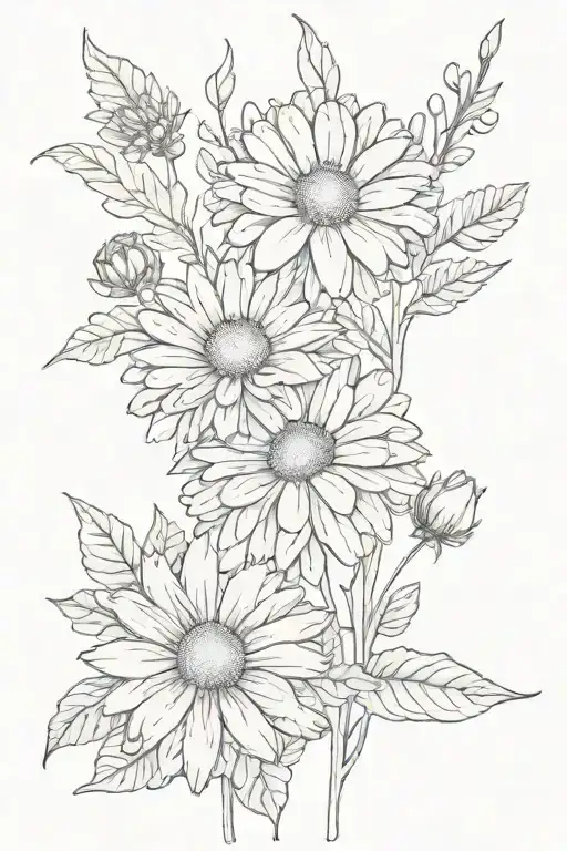 Daisy And Marigold Flowers