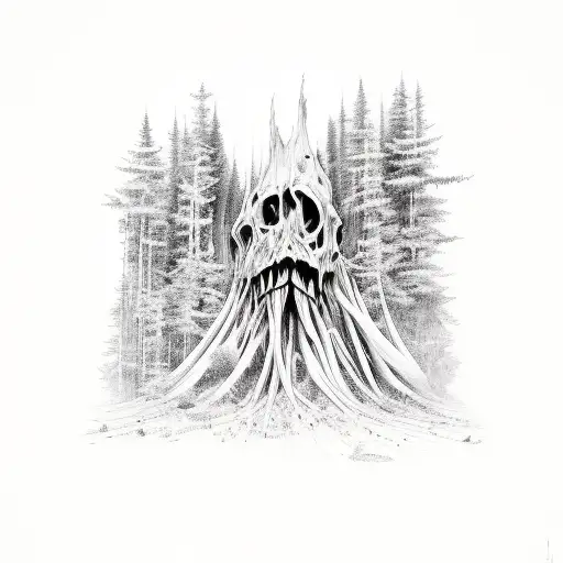 Dark Forest With Horror