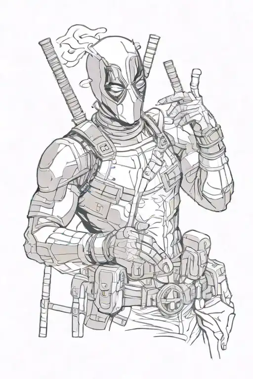 Deadpool Talking Funny Modern Minimalist