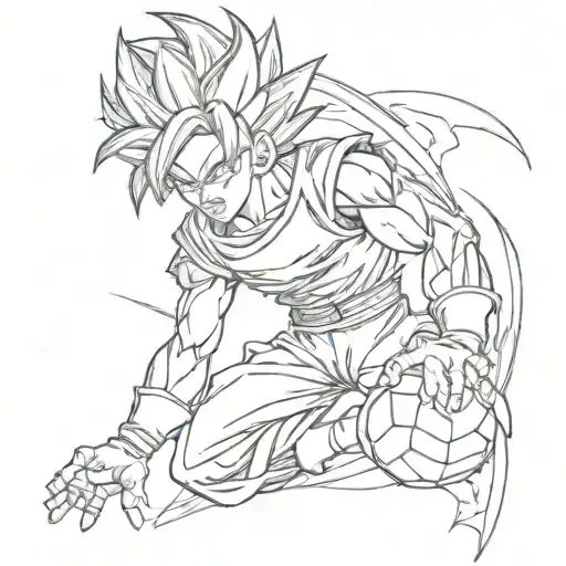 A Dynamic Dragon Ball Themed Tattoo Incorporating Elements Of Futbol For A Unique Twist