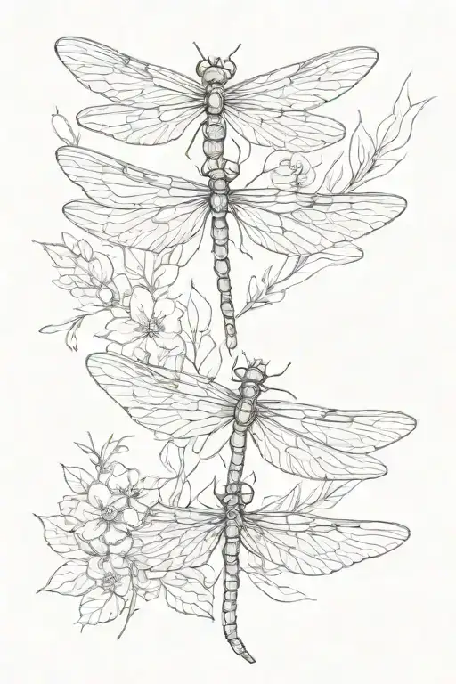 3 Wing Dragonfly Resting