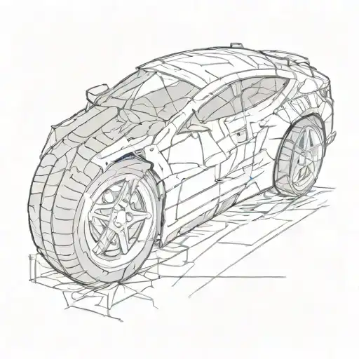 Car Tire Peeling Out