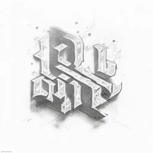 The Name Henryk In Black Block Letters And Shadow Inside The Letters