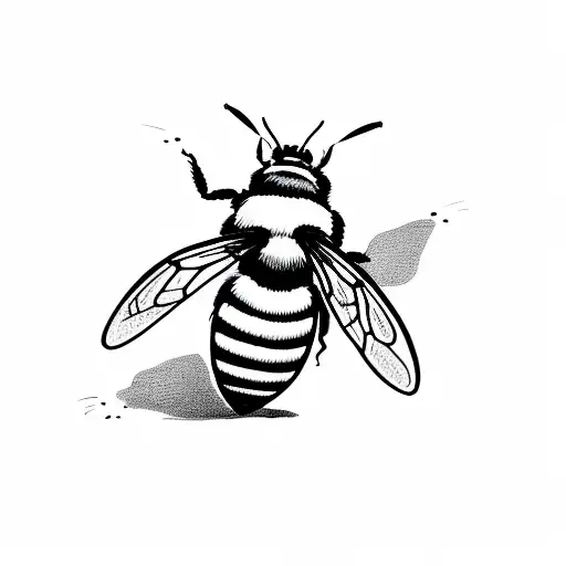 Cartoon Bumble Bee With The Word Lisa