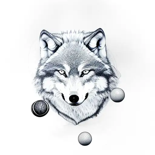 Wolf With Pool Balls