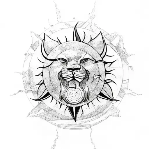 Leo Zodiac Symbol And Sun