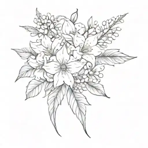 September And May Birth Flower Bouquet