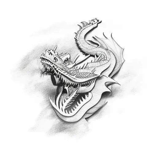 Dragon Round Of Roses