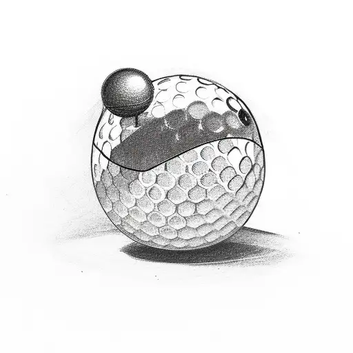 Golf Ball With Bucket Hat And Truck