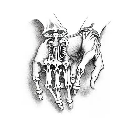 Skeleton Hand Holding Rosary